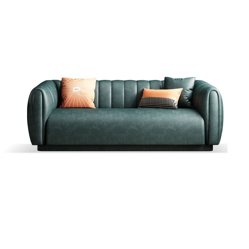 Contemporáneo 31.5 "H Faux Leather Tuxedo Brazo Cosectado Sofá