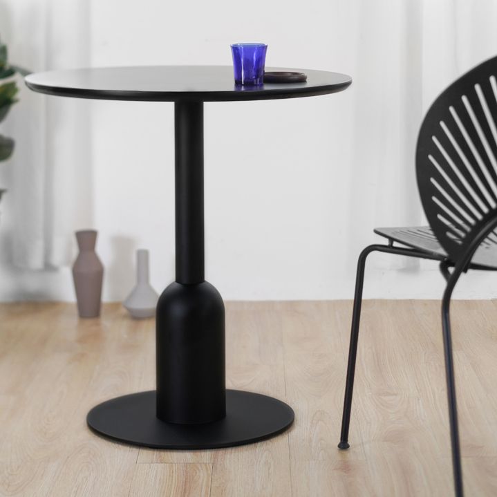 Metal Industrial Dining Table Wood Top Indoor Table with Pedestal Base Clearhalo ' dining_table' 'Dining Tables & Seating' 'Dining Tables' 'furn' 'furn_dining_table' 'Furniture' 'furniture_dining_table' 'Kitchen & Dining Furniture' 'kitchen&dining_furn' 'kitchen' 'kitchen_dining_table' 1200x1200_76f4499c-3759-4c42-b71f-ec702d6759a3