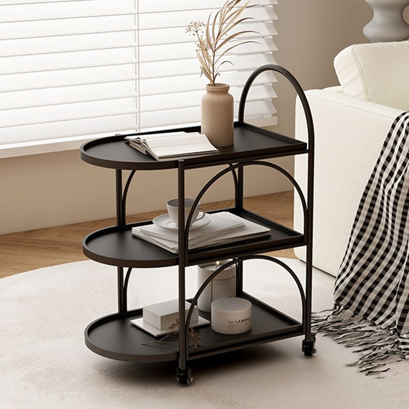 14" Wide Contemporary Corner Table 3-Tier Side Table with Storage