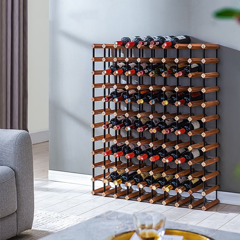 42.5" H Solid Wood Wine Bottle Holder Industrial Style Floor Bottle Rack Clearhalo 'furn' 'furn_wine_racks' 'Furniture' 'Kitchen & Dining Furniture' 'Wine Racks' 'wine_racks' 1200x1200_76f5b4b4-5e8f-4c9e-ad9f-9c522f6720ff