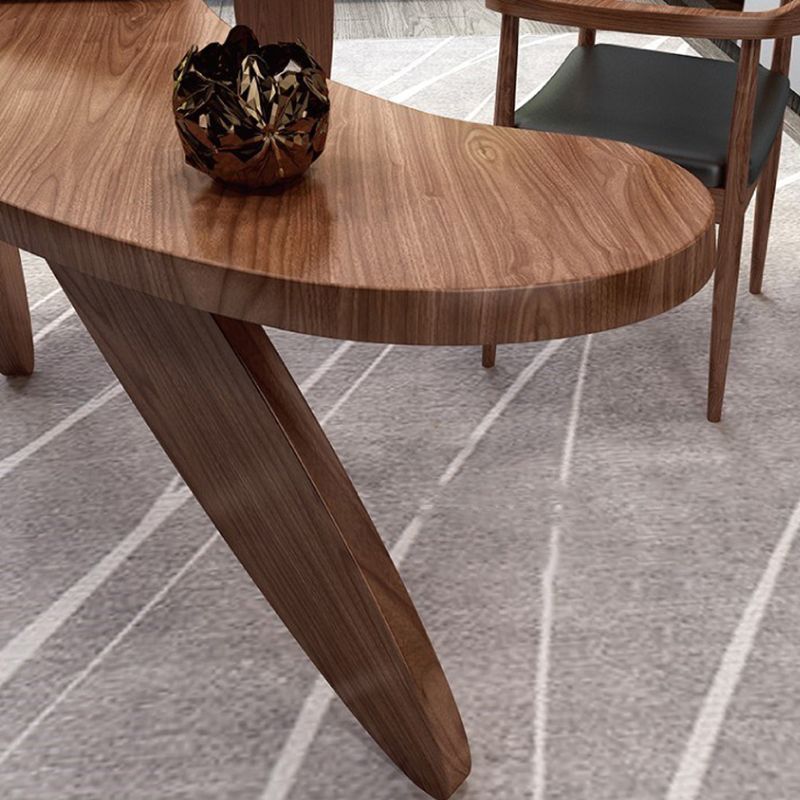 Unconventional Shape Office Desk Solid Wood Modern Writing Desk in Matte Finish Clearhalo 'furn' 'furn_office_desk' 'Furniture' 'Office Desks' 'Office Furniture' 'office_desk' 1200x1200_76f6c1e3-b167-47af-a1d7-10ce87f05fb0