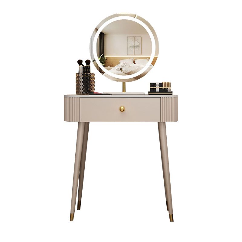 Tavolo da letto moderno a specchio illuminato tavolo da letto con cassetto