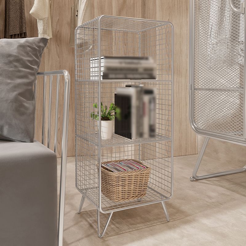 Metal Standard Bookcase Contemporary Style Closed Back Bookcase Clearhalo 'Bookcases' 'furn' 'furn_bookcases' 'Furniture' 'furniture_bookcases' 'kitchen' 'kitchen_bookcases' 'Living Room Furniture' 'Office Furniture' 1200x1200_76fac761-9fd3-4159-9b30-19d9d6a01533