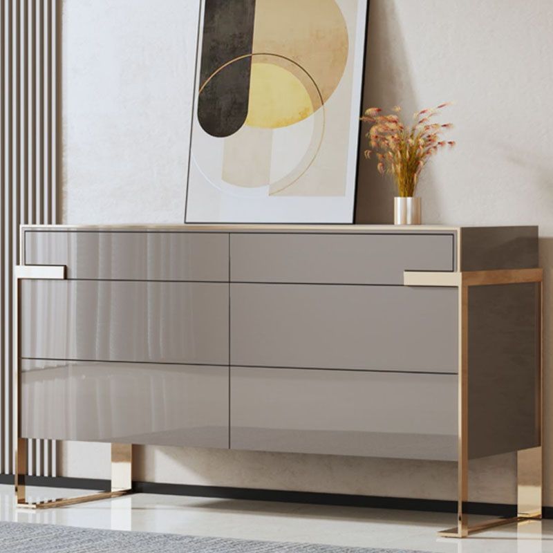 Modern de almacenamiento doble tocador blanco/gris cajones para el tocador para el hogar