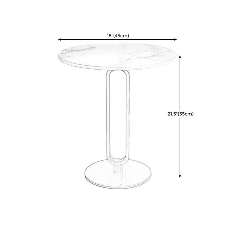 Modern Marble Top End Table Pedestal Round Sofa Side End Table for Living Room Clearhalo 'Coffee & Accent Tables' 'End & Side Tables' 'end_side_table' 'end_side_tables' 'furn' 'furn_end_side_tables' 'Furniture' 'furniture_end_side_table' 'Living Room Furniture' 1200x1200_76fb9c2f-851e-4389-b57f-0bfe4675fc56