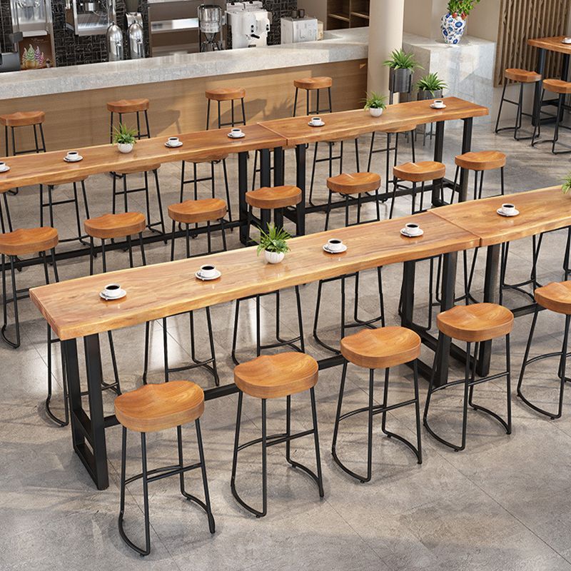 Solid Wood Dining Stool Contemporary Bar Stools with Footrest Clearhalo 'Bar Furniture' 'Bar Stools' 'bar_stools' 'furn' 'furn_bar_stools' 'Furniture' 'Kitchen & Dining Furniture' 1200x1200_76fc2ba7-b915-48e0-ad13-d95afa80b73f