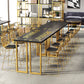 Glam Indoor Bar Dining Table Black Rectangle Counter Wine Table