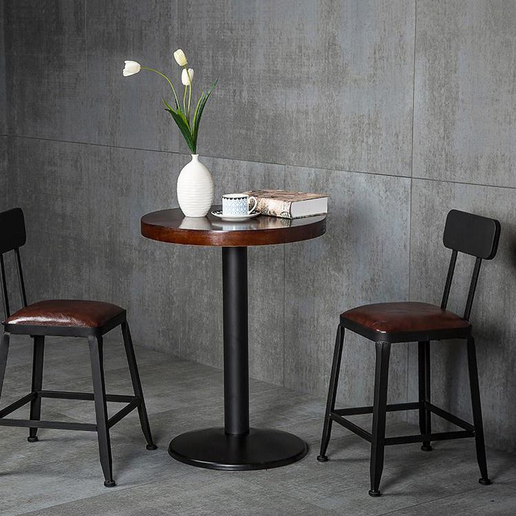 Industrial Armless Backrest Counter Stool Iron Cafe Bar Stool with Leather Cushion Clearhalo 'Bar Furniture' 'Bar Stools' 'bar_stools' 'furn' 'furn_bar_stools' 'Furniture' 'furniture_bar_stools' 'Kitchen & Dining Furniture' 1200x1200_7701f5ee-cad6-4586-b67b-f7723508318d