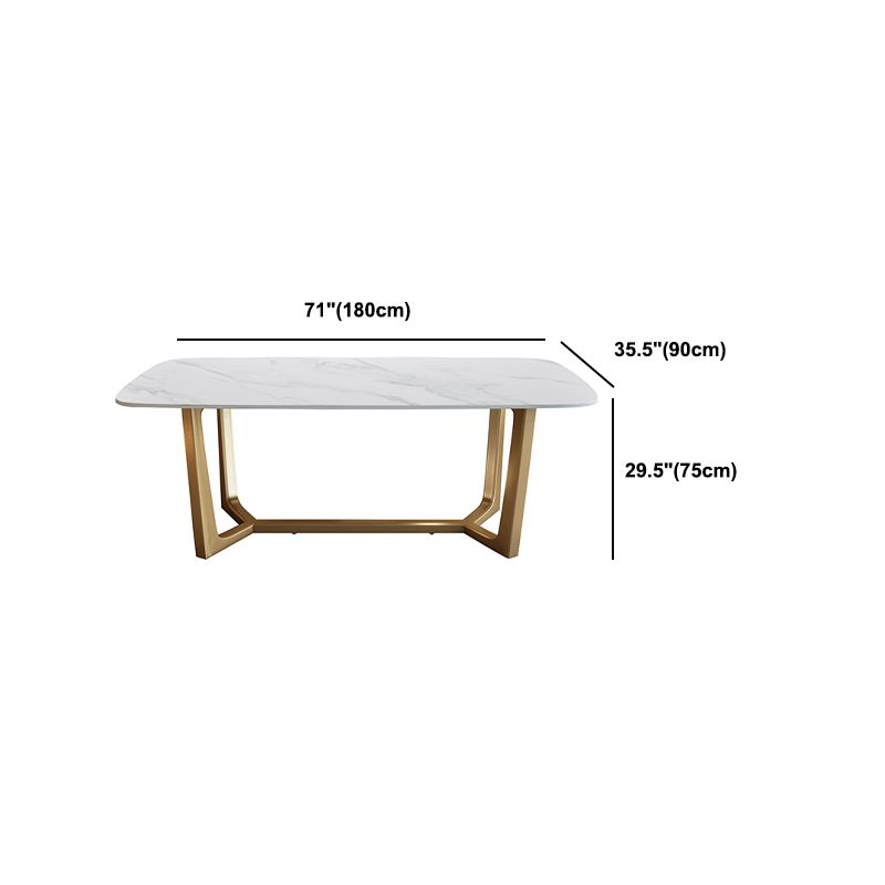 Nordic Glam Rectangle Sintered Stone Table Set 1/2/5/6/7 Pieces Dining Set