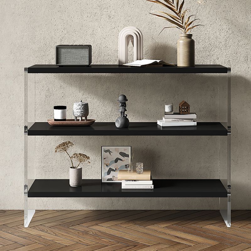 Rectangle Shape Contemporary Console Table Black/White Console Sofa Table Clearhalo 'Console Tables' 'console_tables' 'Entry & Mudroom Furniture' 'furn' 'furn_console_tables' 'Furniture' 1200x1200_77047fb2-721a-4ba5-809c-6ec718289c0c