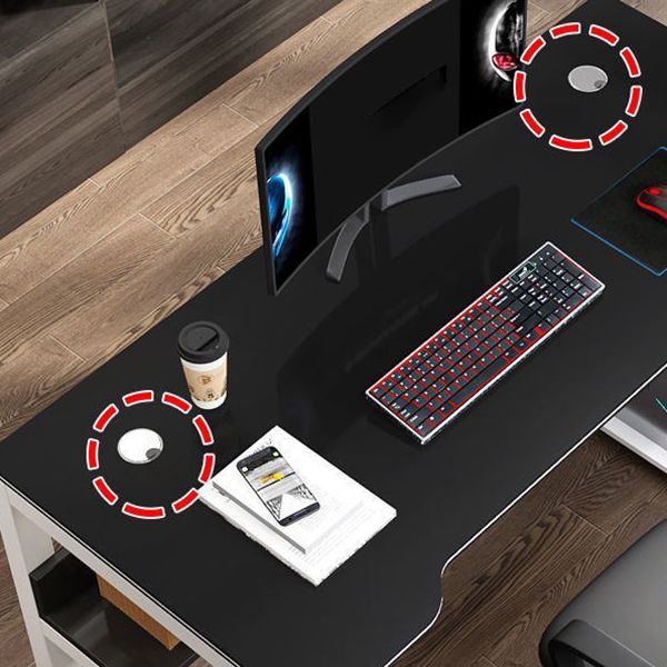 Bureau de bureau gratuit en bois fabriqué bureau d'ordinateur en acier en acier