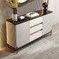 Sideboard da pranzo a 2 porte in stile glam con cassetti per soggiorno