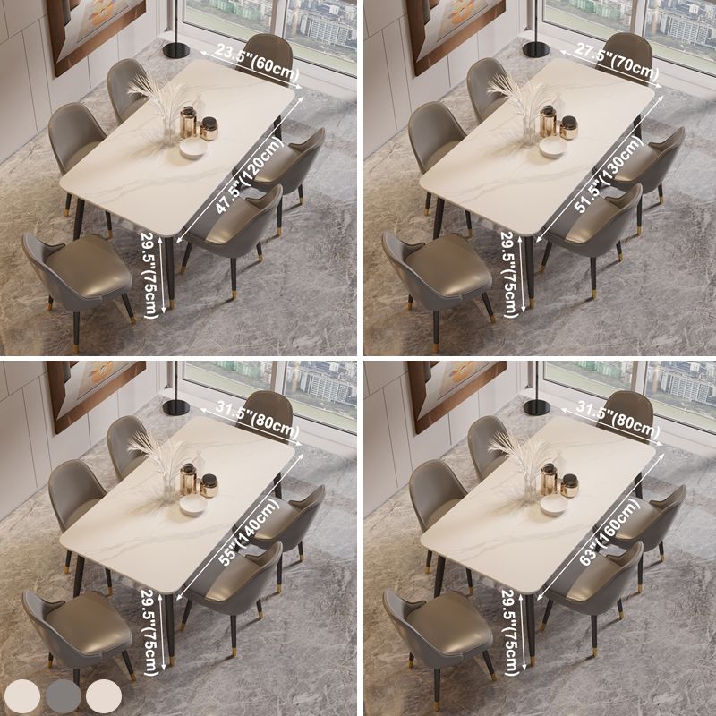 Rectangle Shape Dining Table Sintered Stone Table Modern Style with 4 Legs Clearhalo ' dining_table' 'Dining Tables & Seating' 'Dining Tables' 'furn' 'furn_dining_table' 'Furniture' 'furniture_dining_table' 'Kitchen & Dining Furniture' 'kitchen&dining_furn' 'kitchen' 'kitchen_dining_table' 1200x1200_7705ecd6-37de-4b3b-adc3-5d98ac98b472