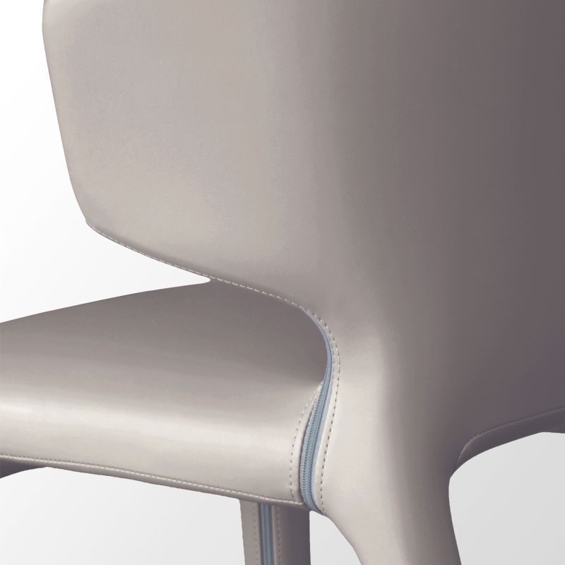 Designer Style Leather Arm Chair Matte Finish Wingback Single Dining Chair Clearhalo ' kitchen&dining_furn' 'Dining Chairs' 'Dining Tables & Seating' 'dining_chair' 'furn' 'furn_dining_chair' 'Furniture' 'furniture_dining_chair' 'Kitchen & Dining Furniture' 'kitchen' 1200x1200_7706ee0f-ce86-4ffd-8980-44043bbe34a0