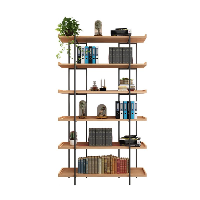 Industrial Style Open Bookshelf Etagere Shelf Bookcase with Rectangular Shelves Clearhalo 'Bookcases' 'furn' 'furn_bookcases' 'Furniture' 'furniture_bookcases' 'kitchen' 'kitchen_bookcases' 'Living Room Furniture' 'Office Furniture' 1200x1200_77078911-8d29-4487-af3a-42028bce06c9