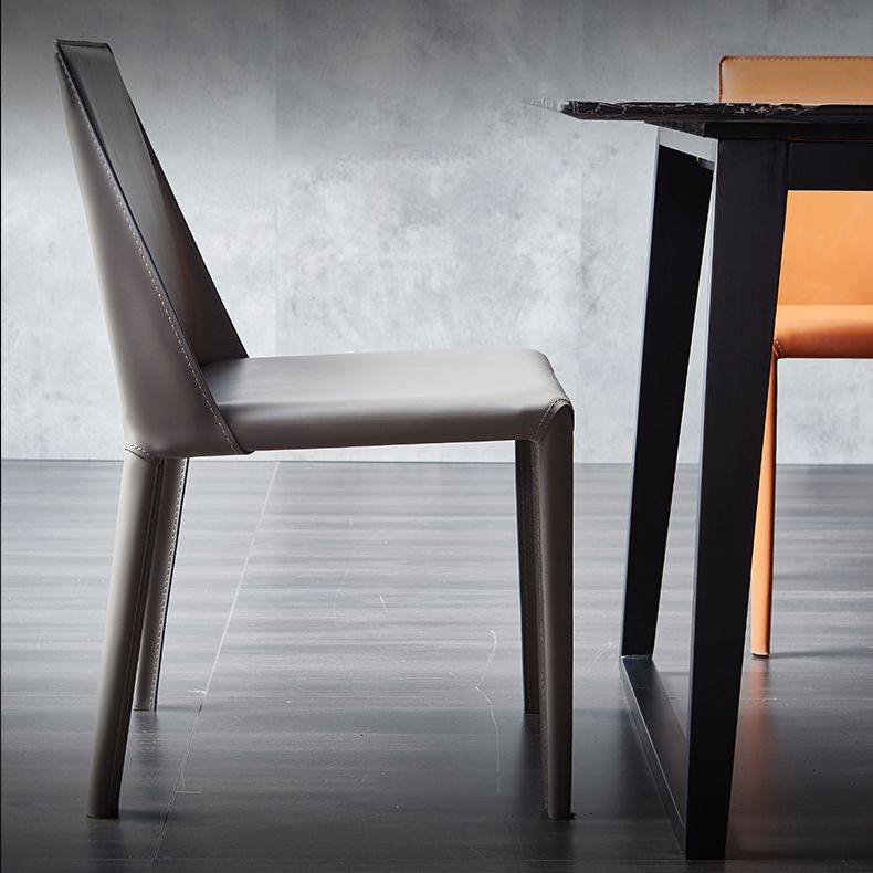 Scandinavian Style Solid Back Chair for Home Use Metal Dining Room Chairs Clearhalo ' kitchen&dining_furn' 'Dining Chairs' 'Dining Tables & Seating' 'dining_chair' 'furn' 'furn_dining_chair' 'Furniture' 'furniture_dining_chair' 'Kitchen & Dining Furniture' 'kitchen' 1200x1200_77079887-a36c-4907-8a8f-fcce60ecb0b9