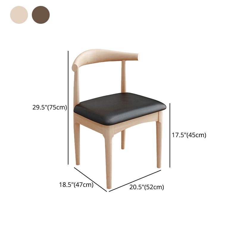 Contemporary Style Wood Dining Chairs Armless Open Back Dining Chair Clearhalo ' kitchen&dining_furn' 'Dining Chairs' 'Dining Tables & Seating' 'dining_chair' 'Furniture' 'furniture_dining_chair' 'Kitchen & Dining Furniture' 'kitchen' 1200x1200_77097c18-e235-4129-a3fe-6db22adadca9