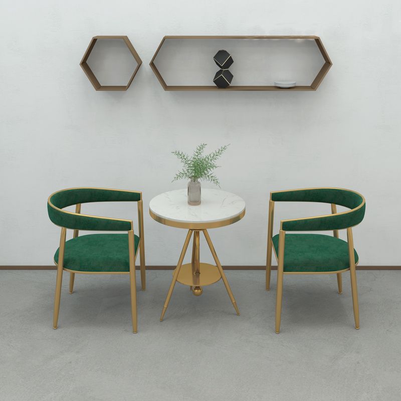 Glam Style Dining Arm Chair Upholstered Open Back Dining Chair for Indoor Clearhalo 'Dining Chairs' 'Dining Tables & Seating' 'dining_chair' 'furn' 'furn_dining_chair' 'Furniture' 'furniture_dining_chair' 'Kitchen & Dining Furniture' 1200x1200_770b32fb-b28b-416c-9f0c-4595633e50a7