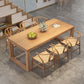 Dinettetafel in Simplicity-stijl Rechthoek massief houten eettafel in naturel