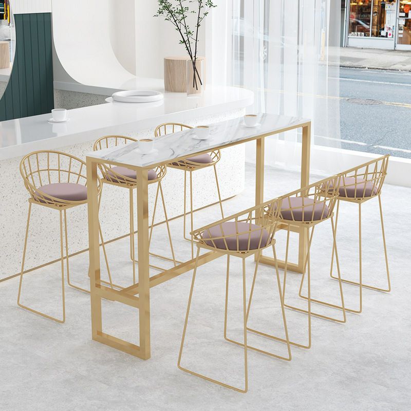 Marmor Contemporary Patio Bar Table Shop White Footstütze Bistro Cocktailtisch