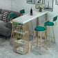 Glam 1/3/5 Pieces Bar Table Set Rectangle Stone Counter Table with Stools for Living Room Clearhalo 'Bar Furniture' 'furn' 'furn_home_bar_bar_sets' 'Furniture' 'Home Bars & Bar Sets' 'home_bar_bar_sets' 'Kitchen & Dining Furniture' 1200x1200_770edc83-997d-4221-a0d5-f0c50c95cb69