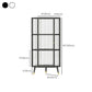 Curio Curio Curio Cabinet in metallo Porte in vetro armadio con gambe per soggiorno