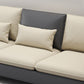 Sofa de style moderne et chaise sectionnelle en faux cuir avec oreillers de boîtier