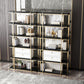 Engineered Wood Glam Bookcase Standard Closed Back Bookshelf