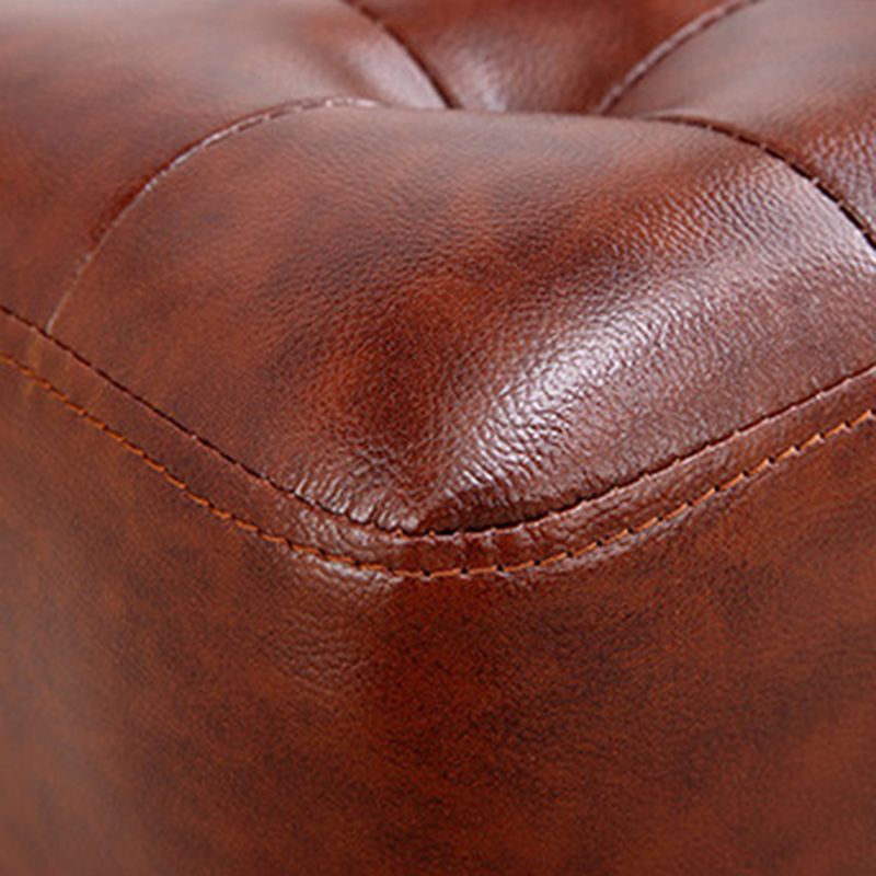 Modern Dark Brown Cube Solid Color Square Leather for Living Room Clearhalo 'furn' 'furn_ottomans_poufs' 'Furniture' 'Living Room Furniture' 'Ottomans & Poufs' 'ottomans_poufs' 1200x1200_7710d9ce-6788-4c6e-b60a-1dcaf43f7d19