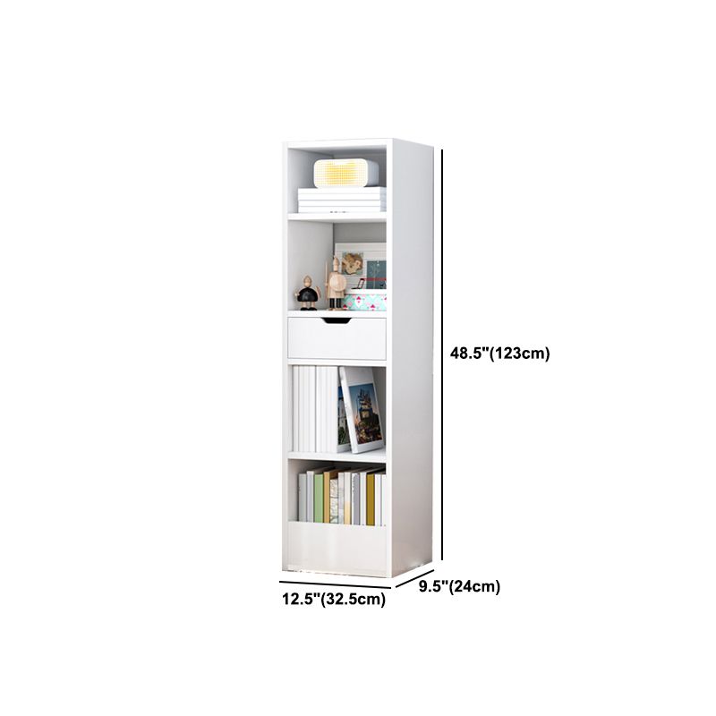 Houten boekenkast moderne minimalistische thuisstudie hoek rechthoekige boekenplank