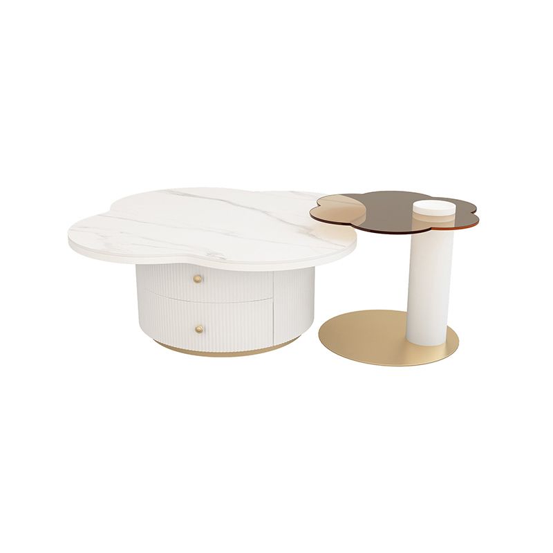 Contemporary Coffee Table Pedestal Slate Coffee Cocktail Table Clearhalo 'Coffee & Accent Tables' 'Coffee Tables' 'coffee_tables' 'furn' 'furn_coffee_tables' 'Furniture' 'Living Room Furniture' 1200x1200_7712633a-43d4-46eb-a5d2-cd5c8052d17f