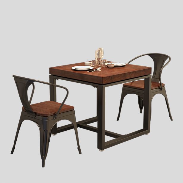 Industrial Style Solid Wood Dining Table Trestle Base Dining Site Table for Dining Room Clearhalo ' dining_table' 'Dining Tables & Seating' 'Dining Tables' 'furn' 'furn_dining_table' 'Furniture' 'furniture_dining_table' 'Kitchen & Dining Furniture' 'kitchen&dining_furn' 'kitchen' 'kitchen_dining_table' 1200x1200_7712cc18-b7a4-4121-bba6-90e51a303c27