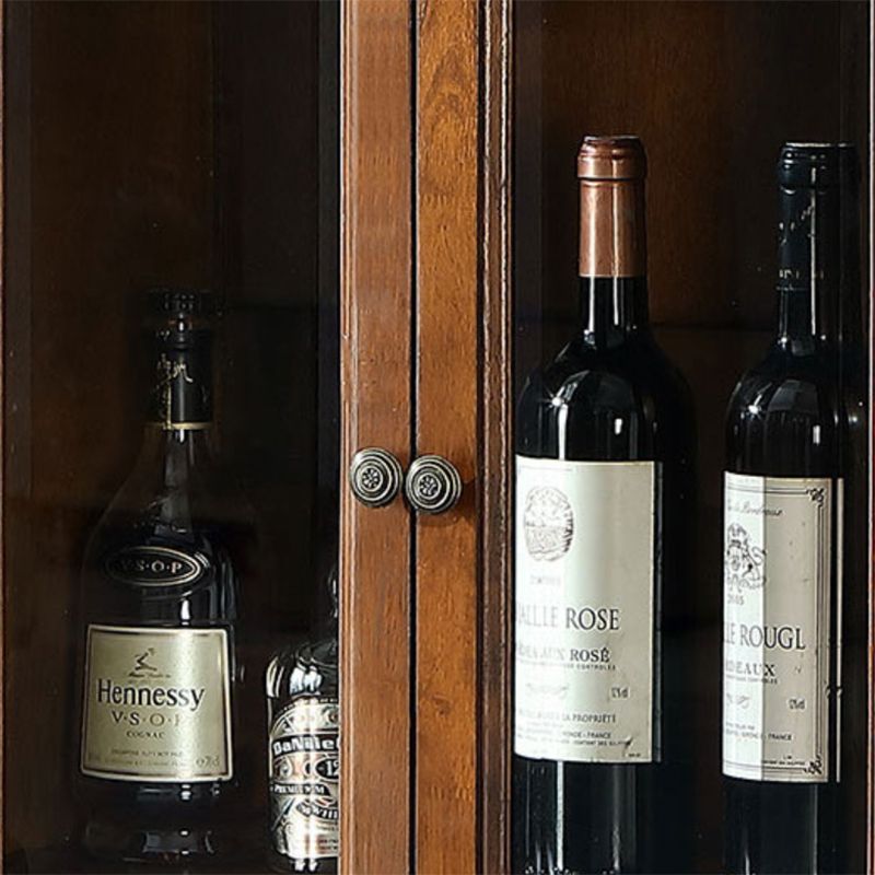 Tradizionale in legno in legno supporto per le porte in vetro mobile con porte con porte per sala da pranzo