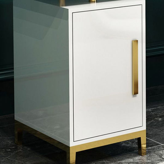 Escritorio de escritura blanca y negra escritorio de oficina de pedestal de piedra glam -stone con archivador