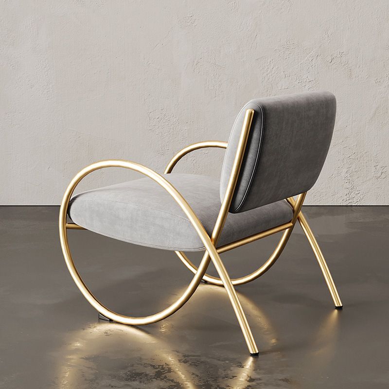 Upholstered Lounge Chair Arms Included Chair with Gold Tone Legs Clearhalo 'Accent Chairs' 'accent_chairs' 'Chairs & Seating' 'furn' 'furn_accent_chairs' 'Furniture' 'Living Room Furniture' 1200x1200_7717424e-8b9c-4081-981f-86e039e8aa73