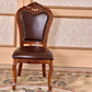 Leather Open Back Dining Side Chair Kitchen Dining Chair with Solid Wood Legs Clearhalo ' kitchen&dining_furn' 'Dining Chairs' 'Dining Tables & Seating' 'dining_chair' 'furn' 'furn_dining_chair' 'Furniture' 'furniture_dining_chair' 'Kitchen & Dining Furniture' 'kitchen' 1200x1200_7717bca2-810b-452a-8269-4dfd242dc74a