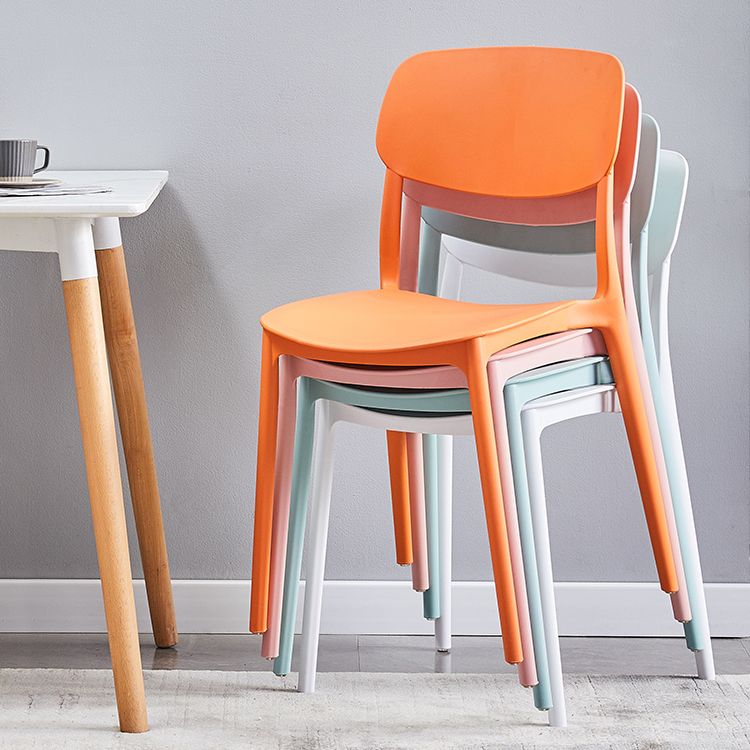 Nordic Glam Style Chairs Kitchen Armless Chair with Plastic Legs Clearhalo 'Dining Chairs' 'Dining Tables & Seating' 'dining_chair' 'Furniture' 'furniture_dining_chair' 'Kitchen & Dining Furniture' 1200x1200_77184ba2-6c29-4ebe-b669-b6d6a1e9e05c