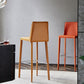 Sgabello da bar in pelle moderna sgabello da banco posteriore per sala da pranzo