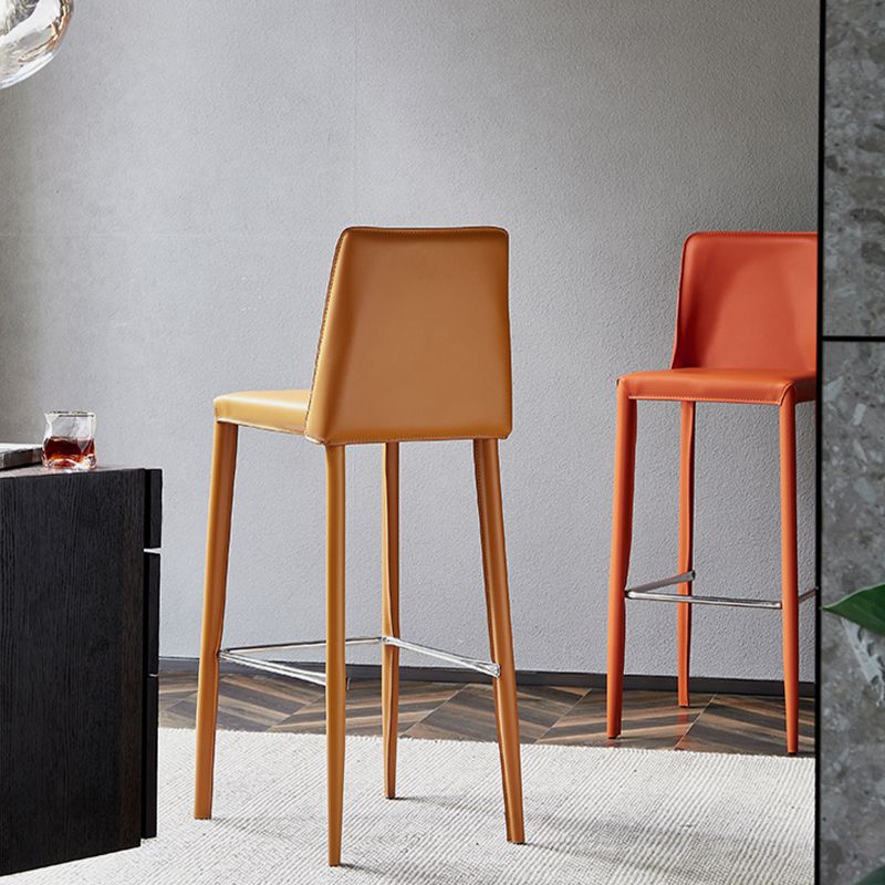 Sgabello da bar in pelle moderna sgabello da banco posteriore per sala da pranzo