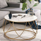 Frame Glam Cocktail Table Stone Round Nesting Coffee Table Set Clearhalo 'Coffee & Accent Tables' 'Coffee Tables' 'coffee_tables' 'furn' 'furn_coffee_tables' 'Furniture' 'Living Room Furniture' 1200x1200_7719872b-8d50-4b50-9fd4-85037e9784d6