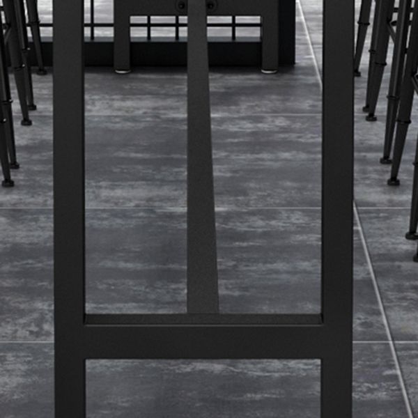 Tavolo da pranzo in legno in legno di pino tavolo da bar rettangolo industriale con base di cavalletto per caffè