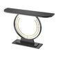 Glam Half Moon Accent Table Iron Console Sofa Table for Hall