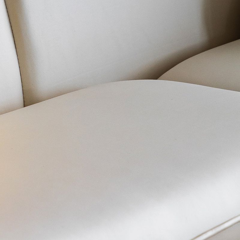 Contemporary 28.3" H Faux Leather Tuxedo Arm Sofa For Living Room