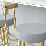 Glam Metal Bar and Counter Stool Low Back Stool with 4 Legs in Gold Clearhalo 'Bar Furniture' 'Bar Stools' 'bar_stools' 'furn' 'furn_bar_stools' 'Furniture' 'furniture_bar_stools' 'Kitchen & Dining Furniture' 1200x1200_771da7b0-c5ed-4d27-95cd-52c4933f9fbd