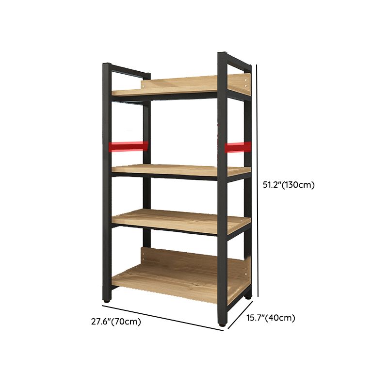 Libreria scandinava aperta con gli scaffali per l'ufficio di casa