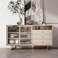 Porte di vetro contemporanea Sideboard a buffet bianco scheda laterale