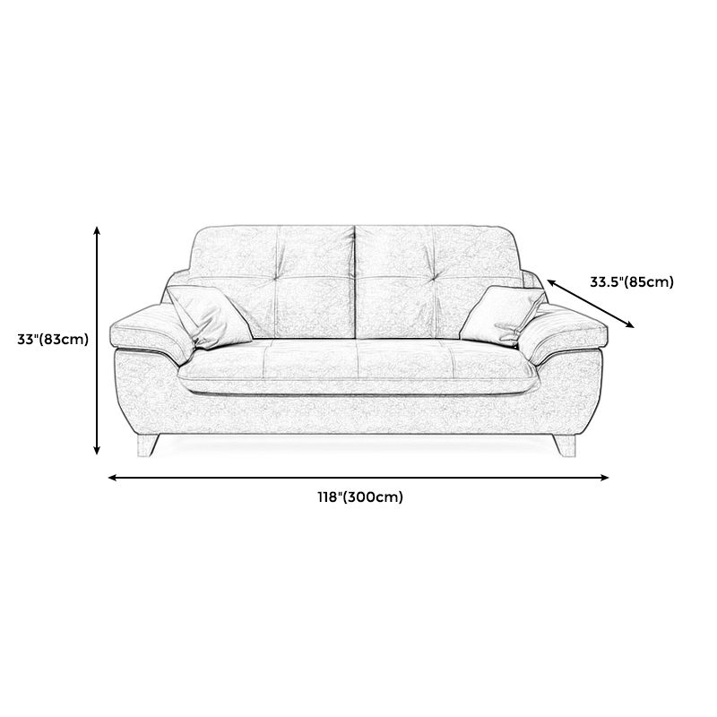 Faux Leather Pillow Top Arm Modern Sofa with Stain Resistant and Water Proof Clearhalo 'furn' 'furn_sofas' 'Furniture' 'furniture_sofas' 'kitchen' 'kitchen_sofas' 'Living Room Furniture' 'Sofa' 'sofas' 1200x1200_7721d01c-2806-46ab-9d22-582cf5c37279