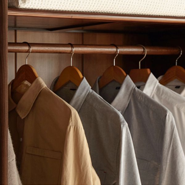 Walnut Solid Wood Wardrobe Freestanding Wardrobe with Sliding Doors