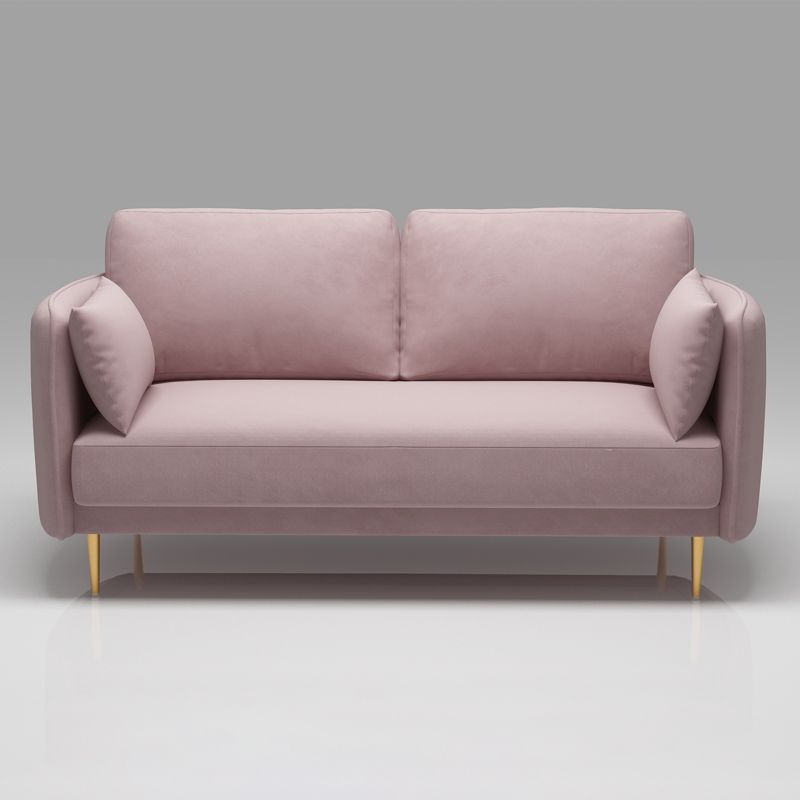 Square Arm Contemporary Settee Sofa Standard Velvet Settee Couch Clearhalo 'furn' 'furn_sofas' 'Furniture' 'Living Room Furniture' 'Sofa' 'sofas' 1200x1200_7723b90d-aec2-4dca-8cdc-d23f17ec7e0a