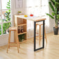 Glam 1/2/3 Pieces Bar Table Set Rectangle Bar Table with Wooden High Stools